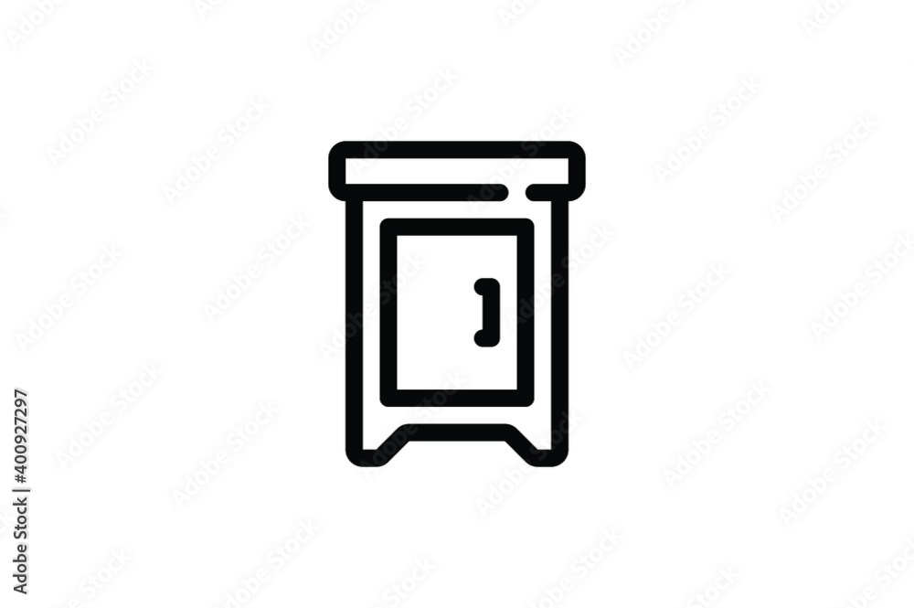 Real Estate Outline Icon - Refrigerator Real Estate Outline Icon - Refrigerator