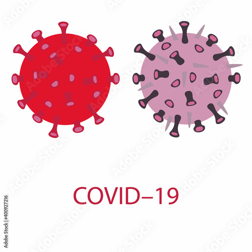 Virus and mutations process. New virus mutation of coronavirus, hantavirus, COVID-19, pandemic. 