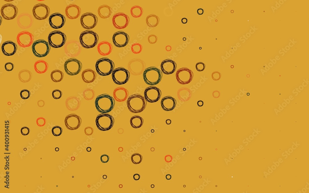 Light Orange vector pattern with spheres.