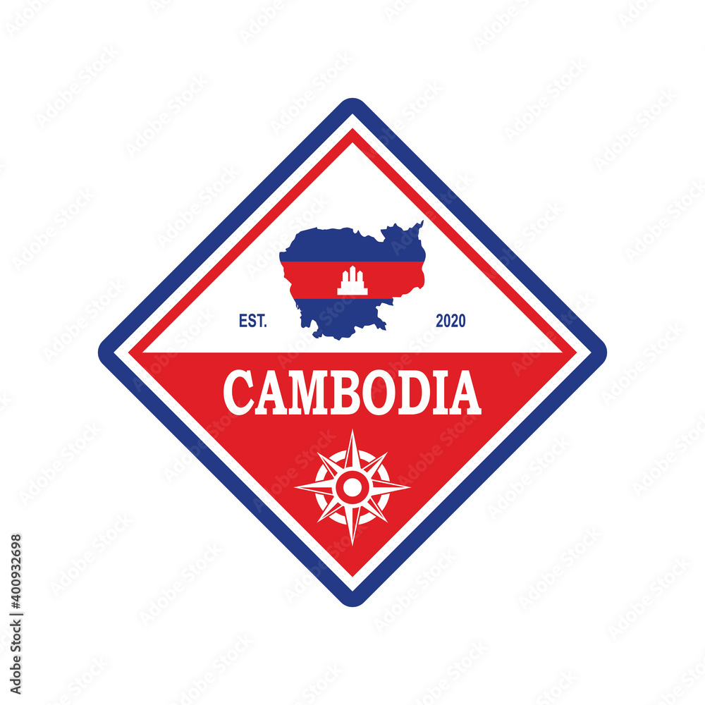 Cambodia Map Vector , Asia Logo Cambodia Map Vector , Asia Logo