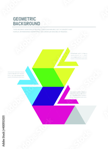 CMYK 기하학 레이아웃 북 디자인