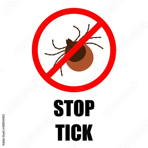 Symbol parasite warning sign. Mite spider. Mite red. Mite allergy. Epidemic. Mite parasites illustration.