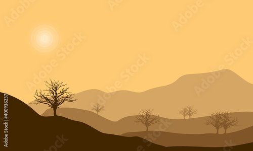 Beautiful twilight scenery in the afternoon. City vector