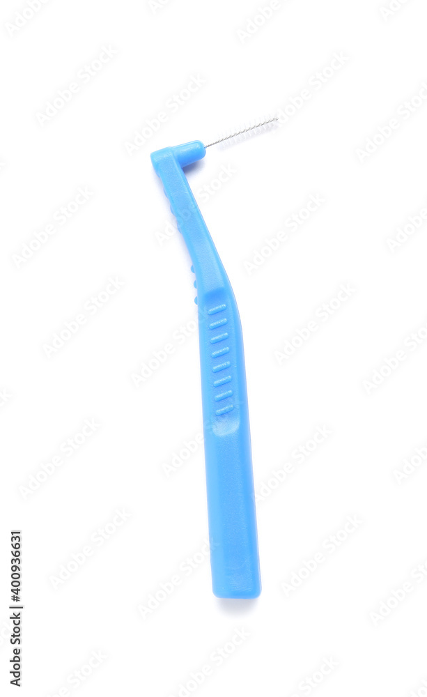 Toothbrush for dental braces on white background Toothbrush for dental braces on white background