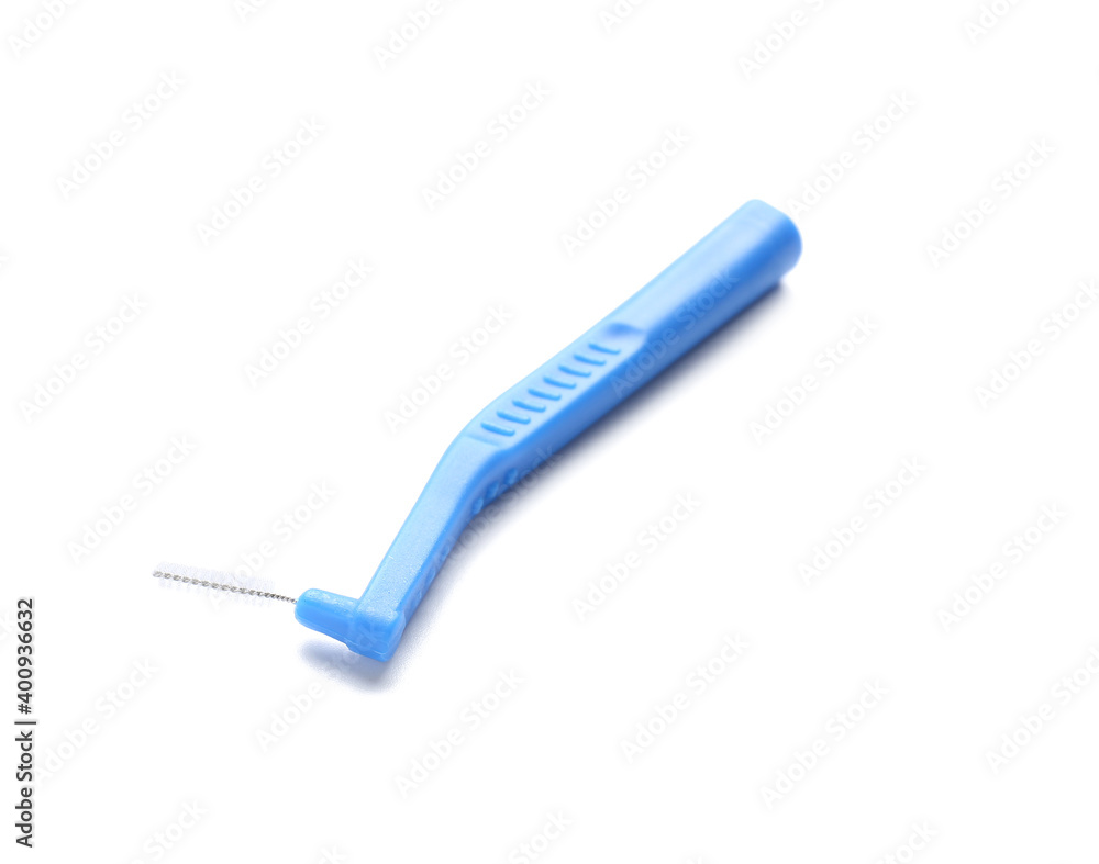 Fototapeta premium Toothbrush for dental braces on white background