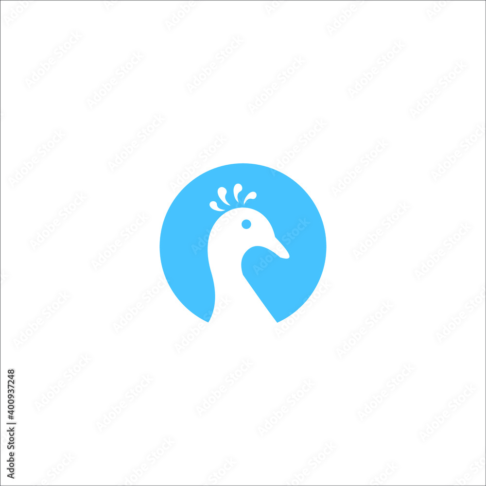 Fototapeta premium logo peacock icon templet vector