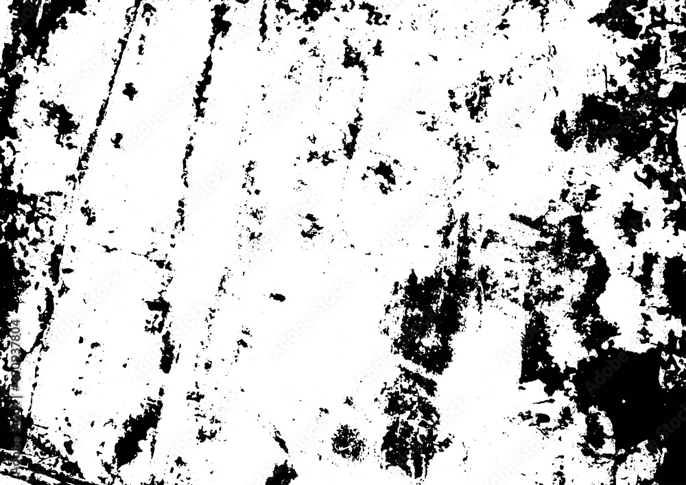 Obraz premium Vector groung texture of old surface,black and white background,stain,chips,cracks,dust,grain.