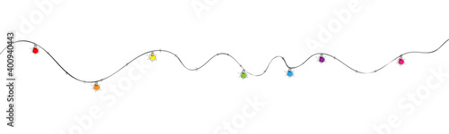 Lichterkette Lichter Kette Glühbirne Glühbirnen Band Banner Welle Wellen Hintergrund