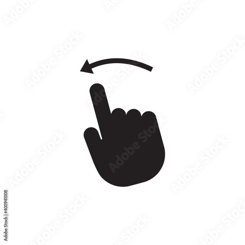 swipe left icon symbol sign vector
