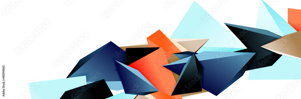 Triangle mosaic abstract background, 3d triangular low poly shapes. Geometric vector illustration for covers, banners, flyers and posters and other Triangle mosaic abstract background, 3d triangular low poly shapes. Geometric vector illustration for covers, banners, flyers and posters and other