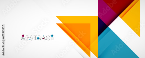Free Download Set of vector triangle geometric backgrounds. Vector illustration for covers, banners, flyers and posters and other designs - GFXLoad