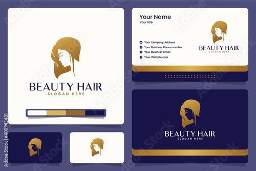 beauty hair , haircut , salon , logo design and business cards