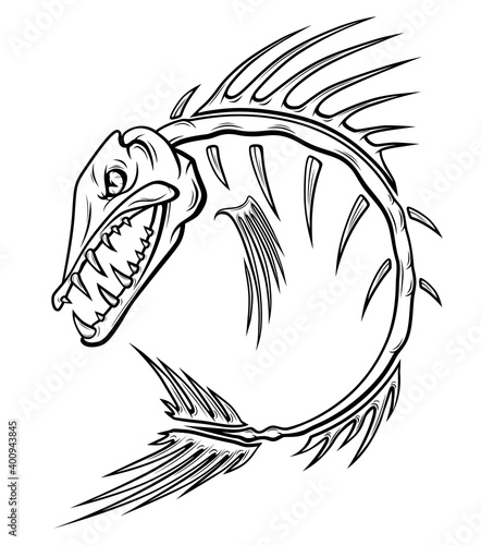 Anger fish skeleton