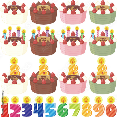 バースデーケーキ, 誕生日ケーキ, バースデー, ハッピーバースデー, 誕生日, ケーキ, ホールケーキ, 生クリーム, クリーム, チョコレート, チョコ, プレート, 食べ物, お菓子, デザート, スイーツ, 洋菓子, プレゼント, イベント, お祝い, 記念日, おやつ, 甘い, かわいい, ギフト, 贈り物, イラスト, フルーツ, 苺, 行事, 年中行事, おいしい, 果物, 赤色, 