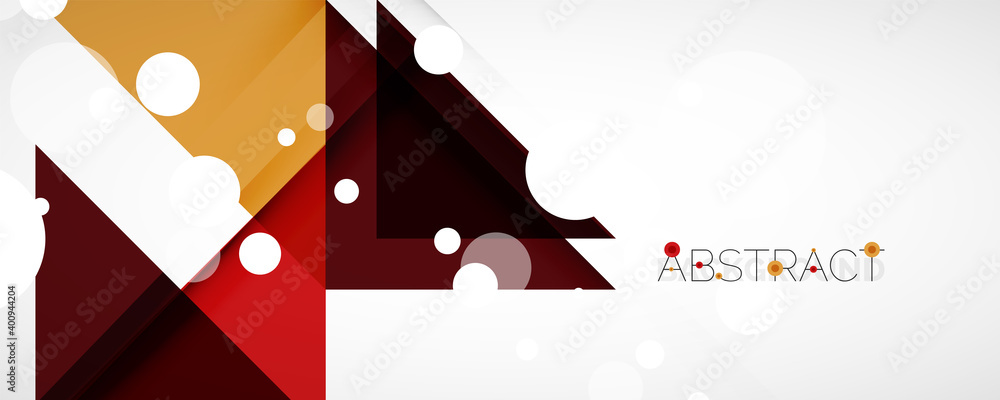 Geometric abstract background. Techno color triangle shapes. Vector illustration for covers, banners, flyers and posters and other designs