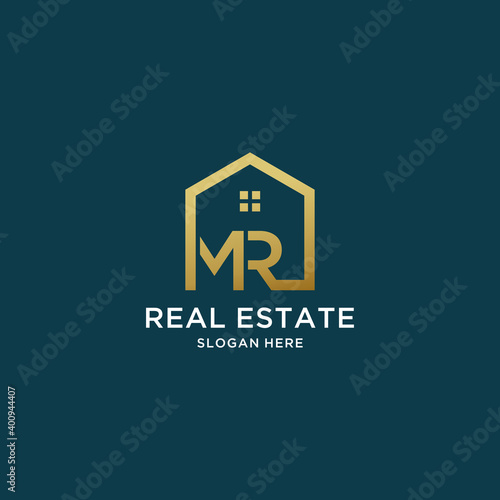 Letter mr home logo for real estate
