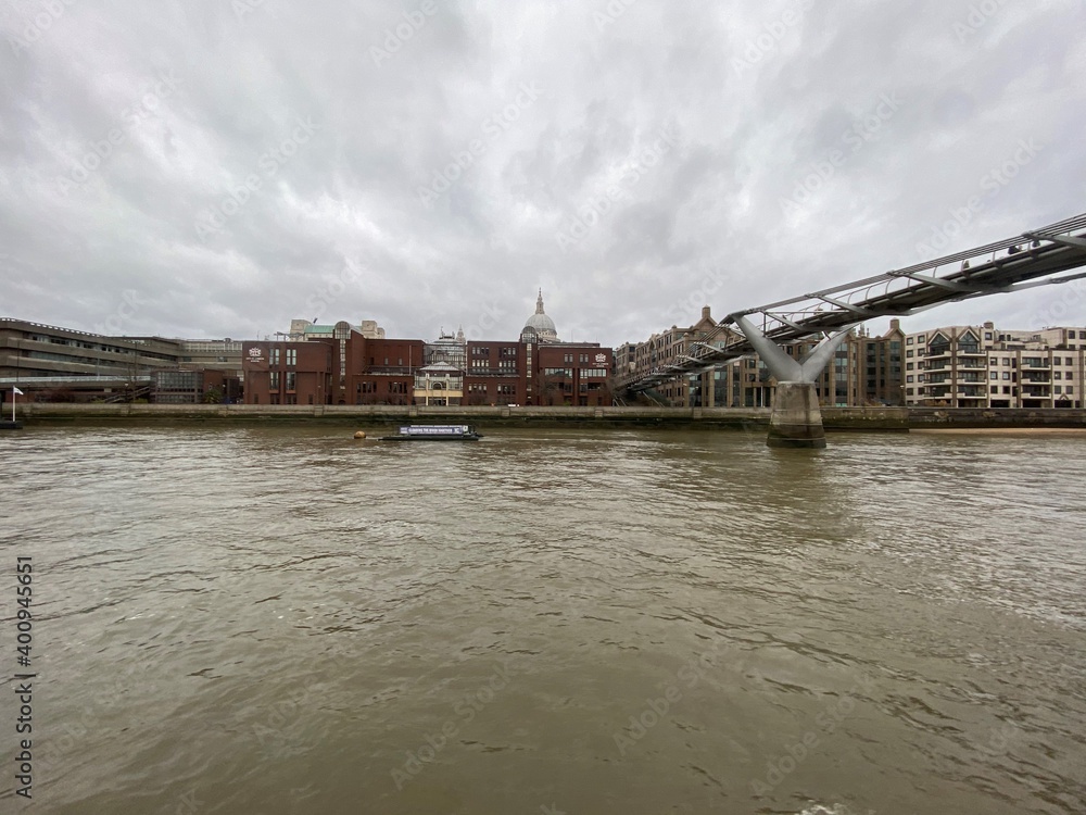 Fototapeta premium A view of London from the River Thames