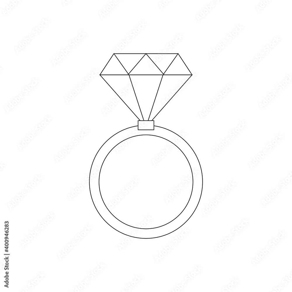 gemstone icon on white background gemstone icon on white background