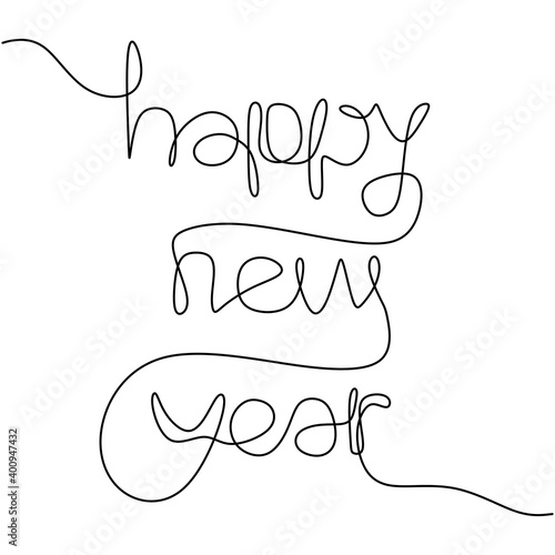Happy New Year handwritten ...
