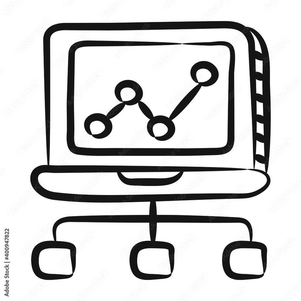 Doodle icon of data network in modern editable style
Doodle icon of data network in modern editable style