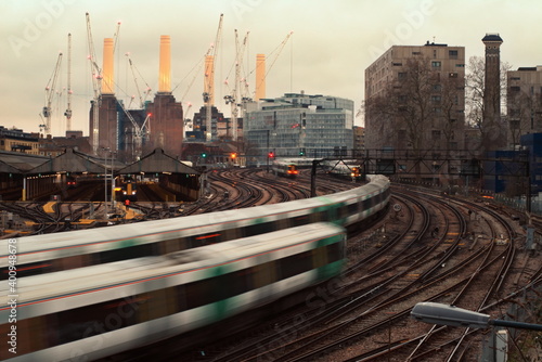 battersea power station rail train. trainspotting photo