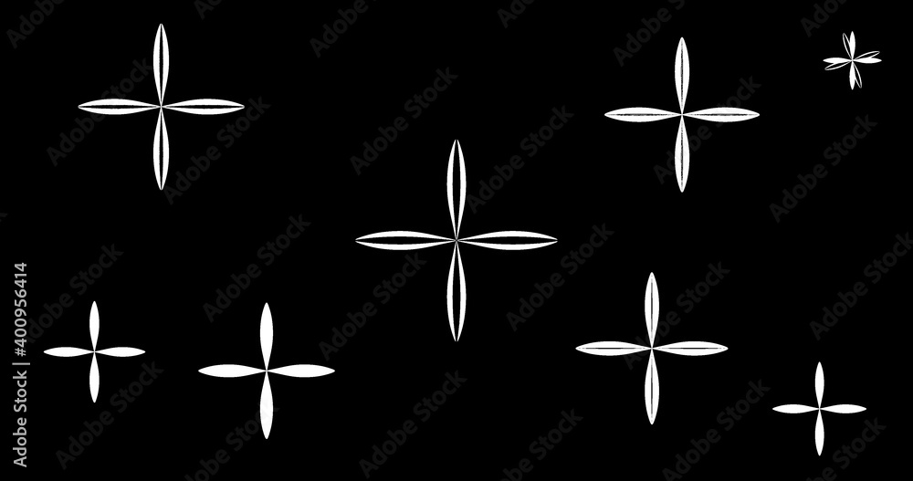 Fototapeta premium Render with black and white decorative background
