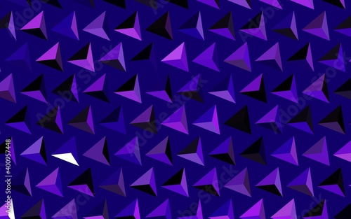 Dark Purple, Pink vector template with crystals, triangles.