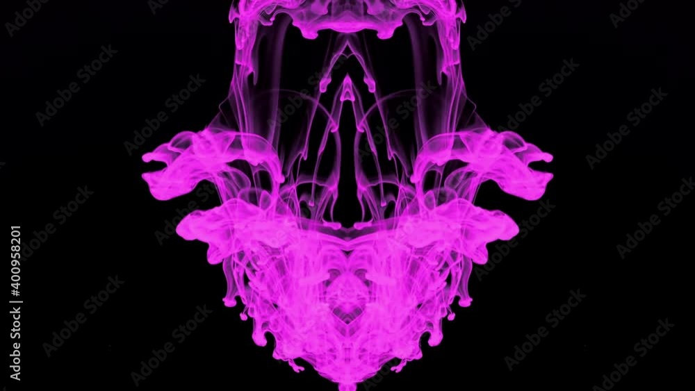 Purple ink in motion. Fractal cloud. Black background Purple ink in motion. Fractal cloud. Black background