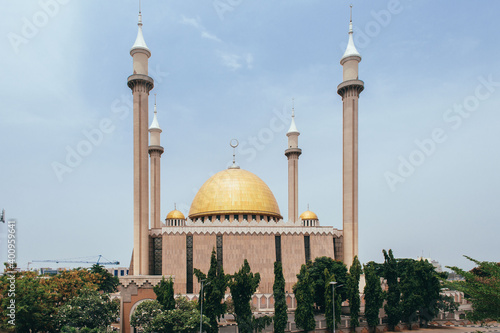 The Central Mosque in Abuja is a significant religious landmark in the city of Abuja.