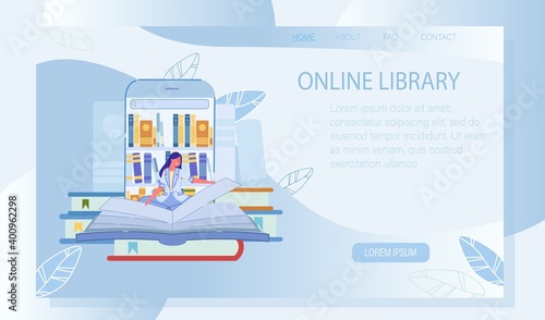 Online Library Media Resource Landing Page Design