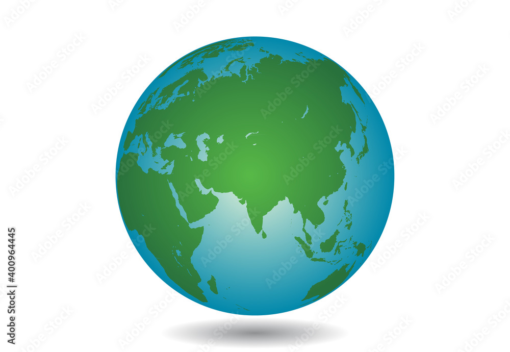 Fototapeta premium 宙に浮かぶ青い地球 floating globe earth