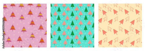 vector illustration of Merry Christmas and Happy New Year seasonal greetings holidays seamless repeatable pattern background for printing and gift wrapping