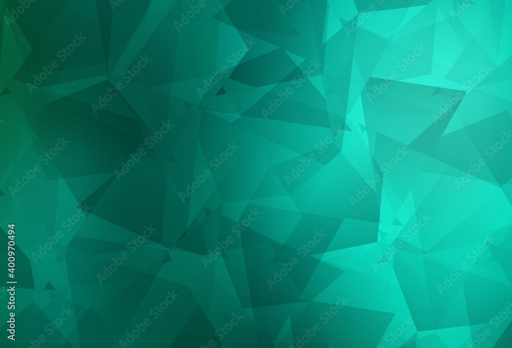 Light Green vector background with abstract polygonals.
