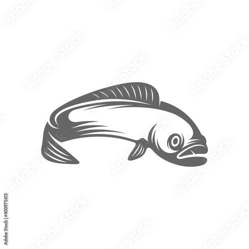 Fish Cork logo vector, Creative Fish Cork logo design concepts template, icon symbol, illustration