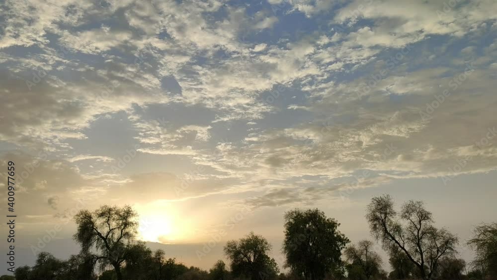 sunset in the clouds, scenery landscape view