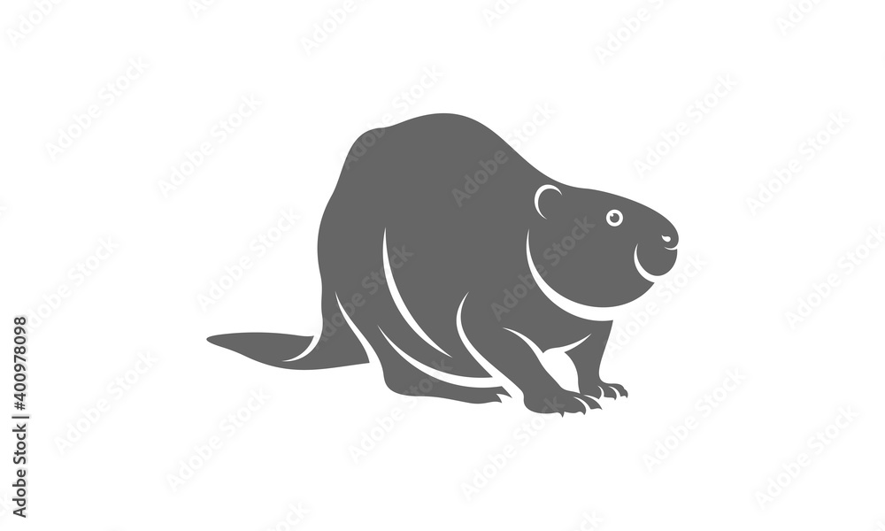 Fototapeta premium Beaver logo vector, Creative Beaver logo design concepts template, icon symbol, illustration