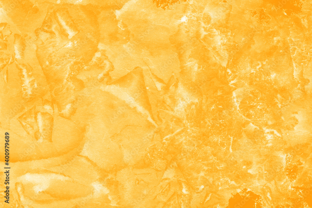 Yellow ink and watercolor texture on white paper background. Paint leaks and decalcomania effects. Hand-painted gouache abstract image. Mess on the canvas. Yellow ink and watercolor texture on white paper background. Paint leaks and decalcomania effects. Hand-painted gouache abstract image. Mess on the canvas.