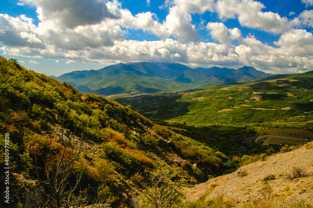 Summer mountain landscape. Heaven, earth leave freedom and happiness.