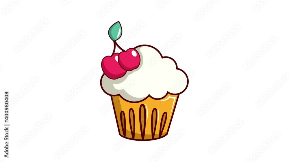 Sweets candy cakes icon animation. Motion set of best icons and then each objects is shown separately Sweets candy cakes icon animation. Motion set of best icons and then each objects is shown separately