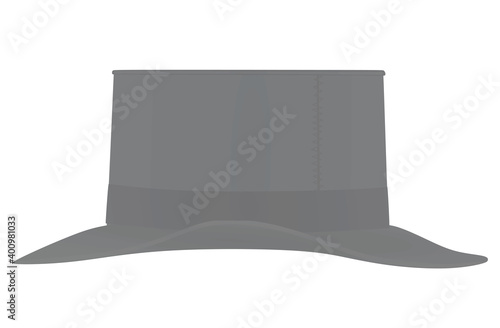 Gray retro hat. vector illustration