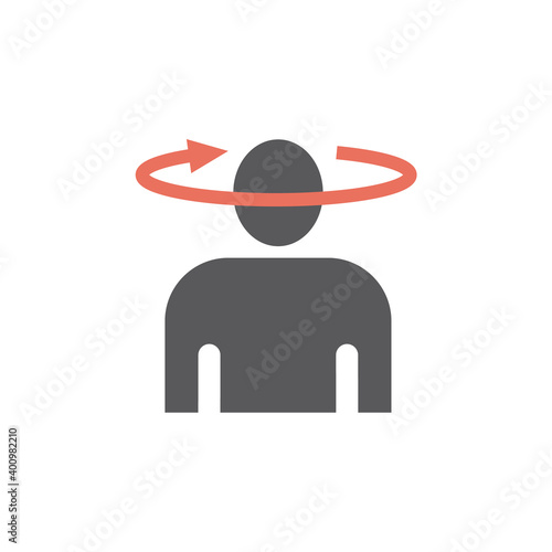 Incoordination flat icon. Vector sign for web graphics.