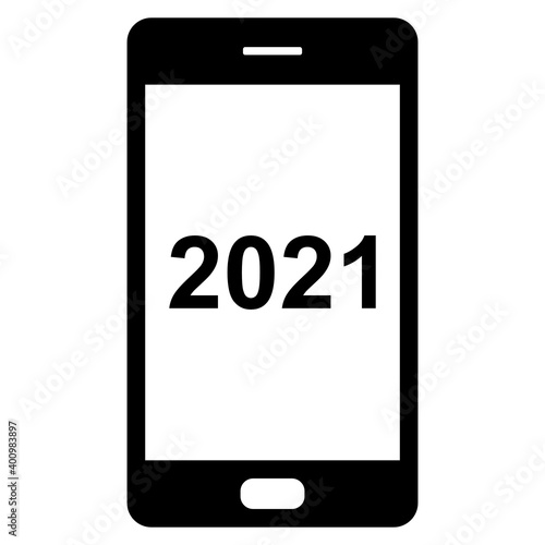Jahr 2021 und Smartphone