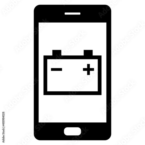 Autobatterie und Smartphone