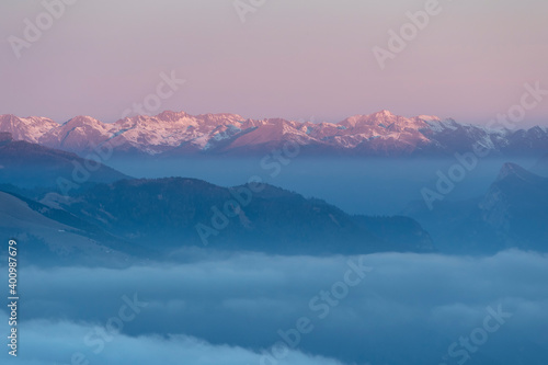 Mount Grappa in Italy / View from the summit at dawn © Maurizio Sartoretto