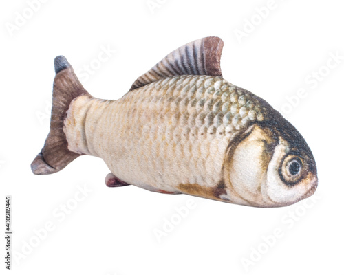 Toy fish gray color isolated on the white