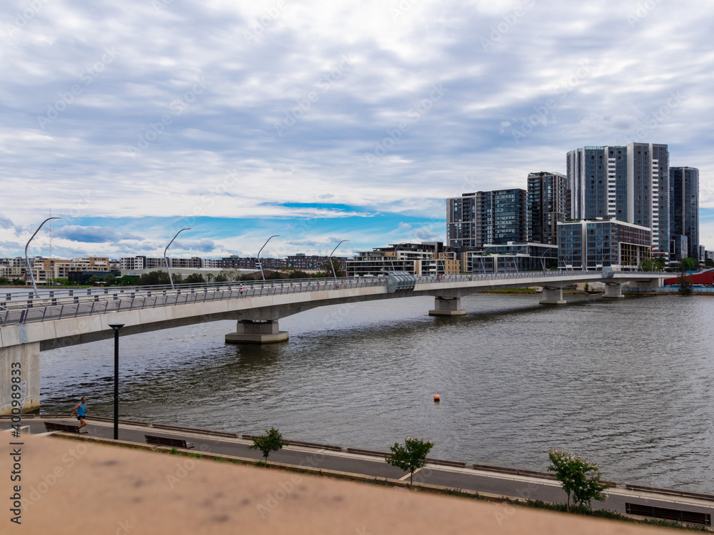 View of Rhodes River and Bridge Sydney Australia