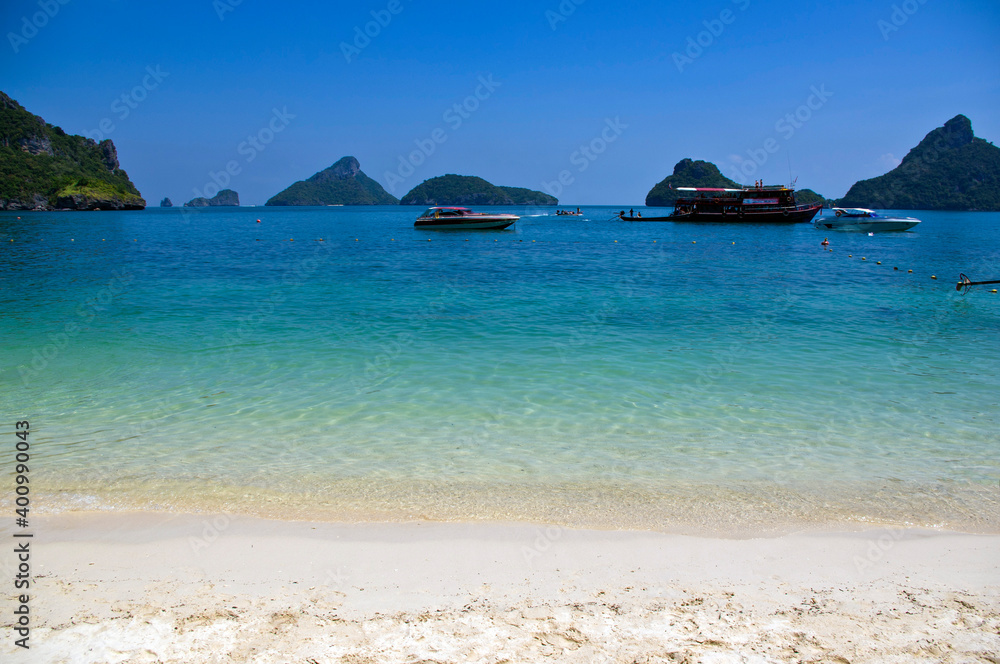 Beautiful beach in the Ang Thong National Park (Thailand)