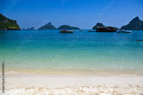 Beautiful beach in the Ang Thong National Park (Thailand)