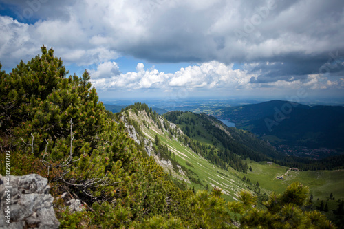 Mountain panorama view of Brecherspitze  Bavaria