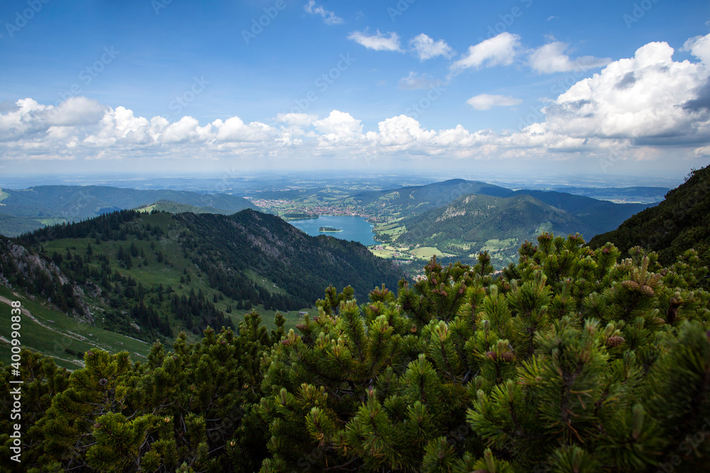 Mountain panorama view of Brecherspitze, Bavaria